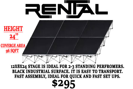 12' x 8' x 24" IntelliStage Bundle Rental