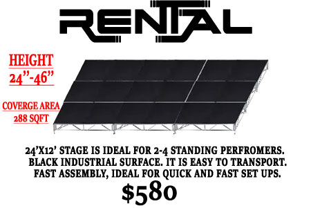 24' x 12' MSR Stage Bundle Rental