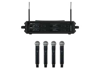 4x Shure SLXD4D/SLXD2/SM58 Wireless Microphones Rental