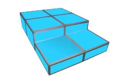 6' x 4' Acrylic Riser Stage Bundle Rental