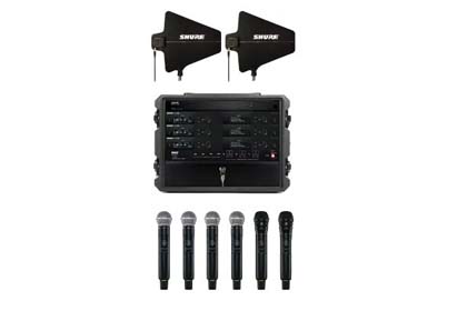 6x Shure SLXD4D/SLXD2/SM58/KSM8 Wireless Microphone Bundle Rental
