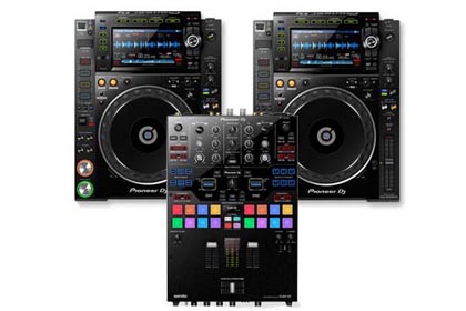 (2) CDJ2000NXS2 and DJMS9 Package Rental