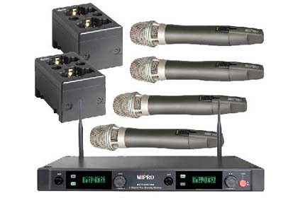 MiPro 4 Wireless Mic Bundle Rental