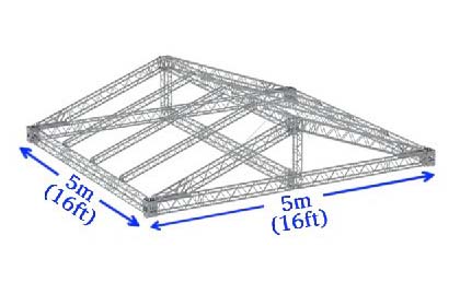 Saddle Roof Stage Tent 5m W x 5m L (16ft x 16ft) Rental